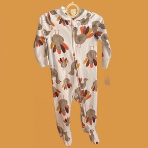 Turkey Turkey Carters Footed Onesie